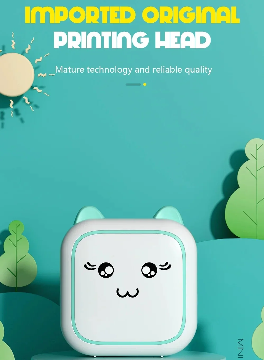 Imprimante thermique miniature portable pour enfants, sans fil, Bluetooth, 200 dpi, imprimante de photos, d'étiquettes, de mémos, jouet éducatif d'apprentissage