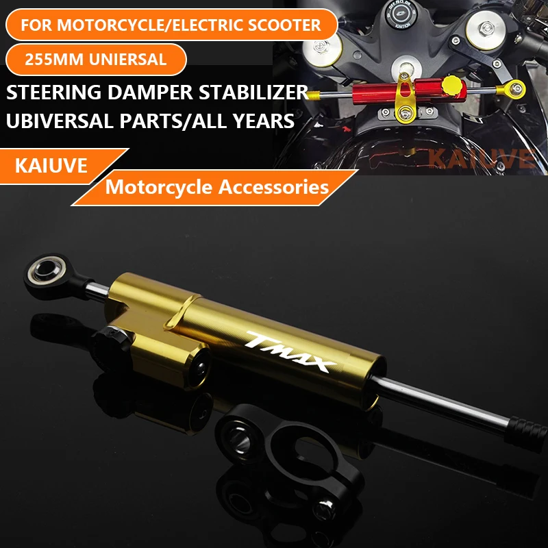 

Customized logo Motorcycle modification accessories universal short type 255mm steering stabilizer For Honda Kawasaki Yamaha