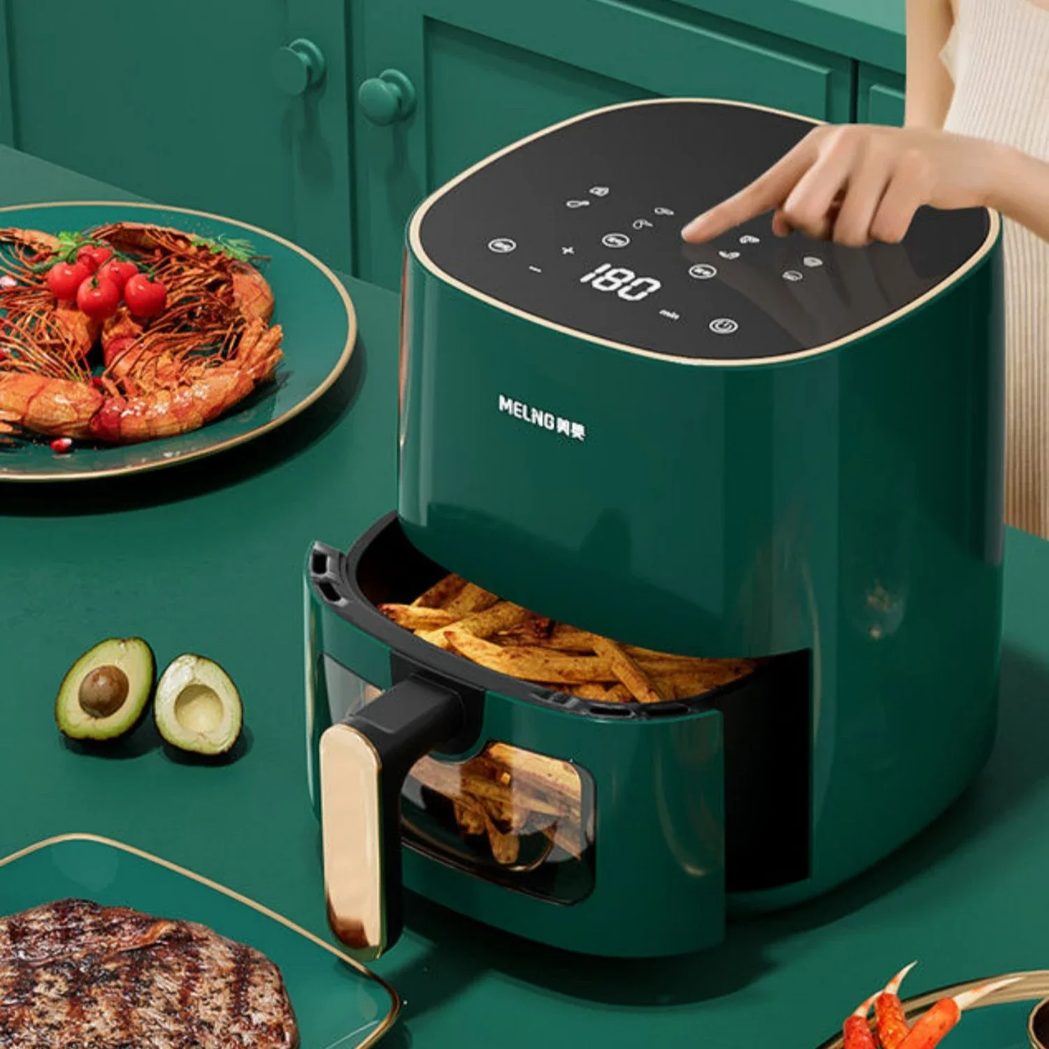 Household air fryer, no-flip intelligent, large capacity, non-stick pan, visible liner, fully automatic electric fryer