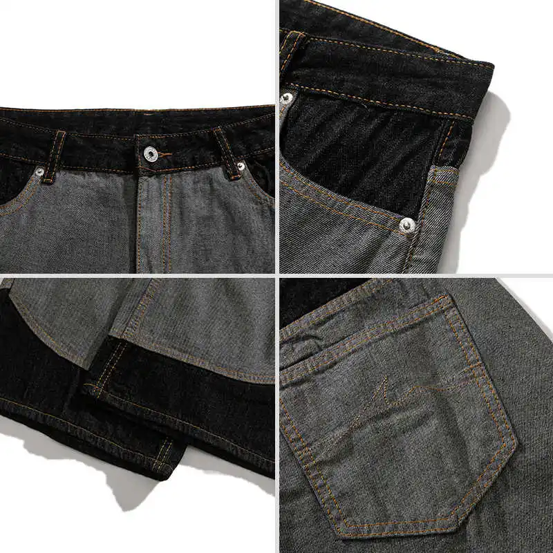 Feminino preto gótico y2k jeans oversize harajuku vintage baggy denim calças japonês 2000s estilo namorado calças jeans verão
