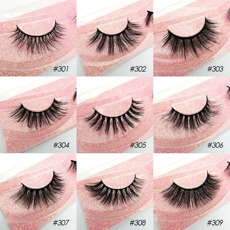 Faux cils 1 คู่ Handmade หนาขนตาปลอมธรรมชาติ Mink Lashes Make up Lash Strip Eyelash Extension แต่งหน้า maquillaje