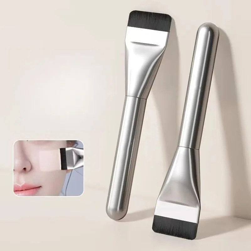 Scratch free foundation make-up brush flat corner zigzag foundation make-up brush ultra-thin powder free soft hair facial mask brush scratch free liquid foundation brush
