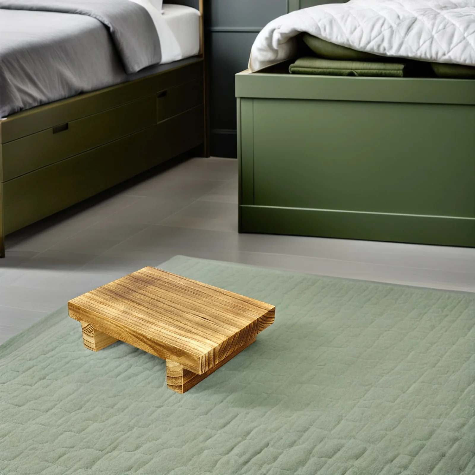 Reposapiés de madera, taburete para baño, dormitorio, oficina, reposapiés, luz estable, fácil de llevar, reposapiés de escritorio, muebles para el hogar