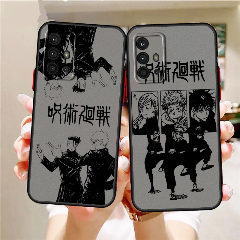 

Jujutsu Kaisen Popular Anime Frosted Translucent For Samsung Galaxy S24 S23 S22 S21 S20 FE S10 S9 S8 Plus Ultra Pro 5G Back