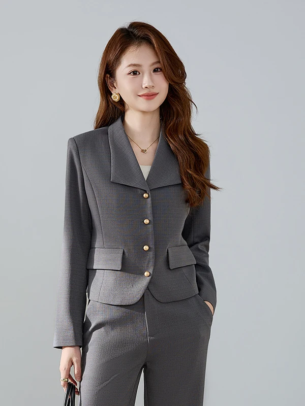 

Fashionable High-End Short Suit Jacket Women's Spring Autumn New Design Goddess Style Small Fragrance Style Suit Set