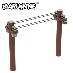 Marumine MOC String Telegraph Pole Wire 24CM Street View Road Traffic Building Blocks Bricks Parts Compatible with Assembles