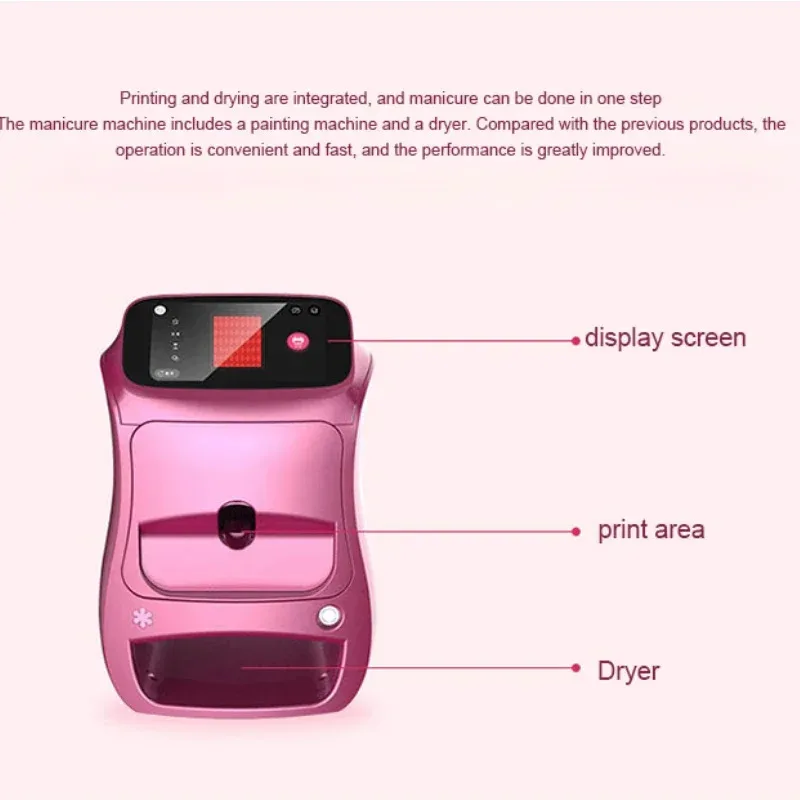 

Painted Manicure Machine, Intelligent 3D Automatic Nail Printer, Nail-Shaped Piece Printing Machine, DIY Nail Printing Dryer
