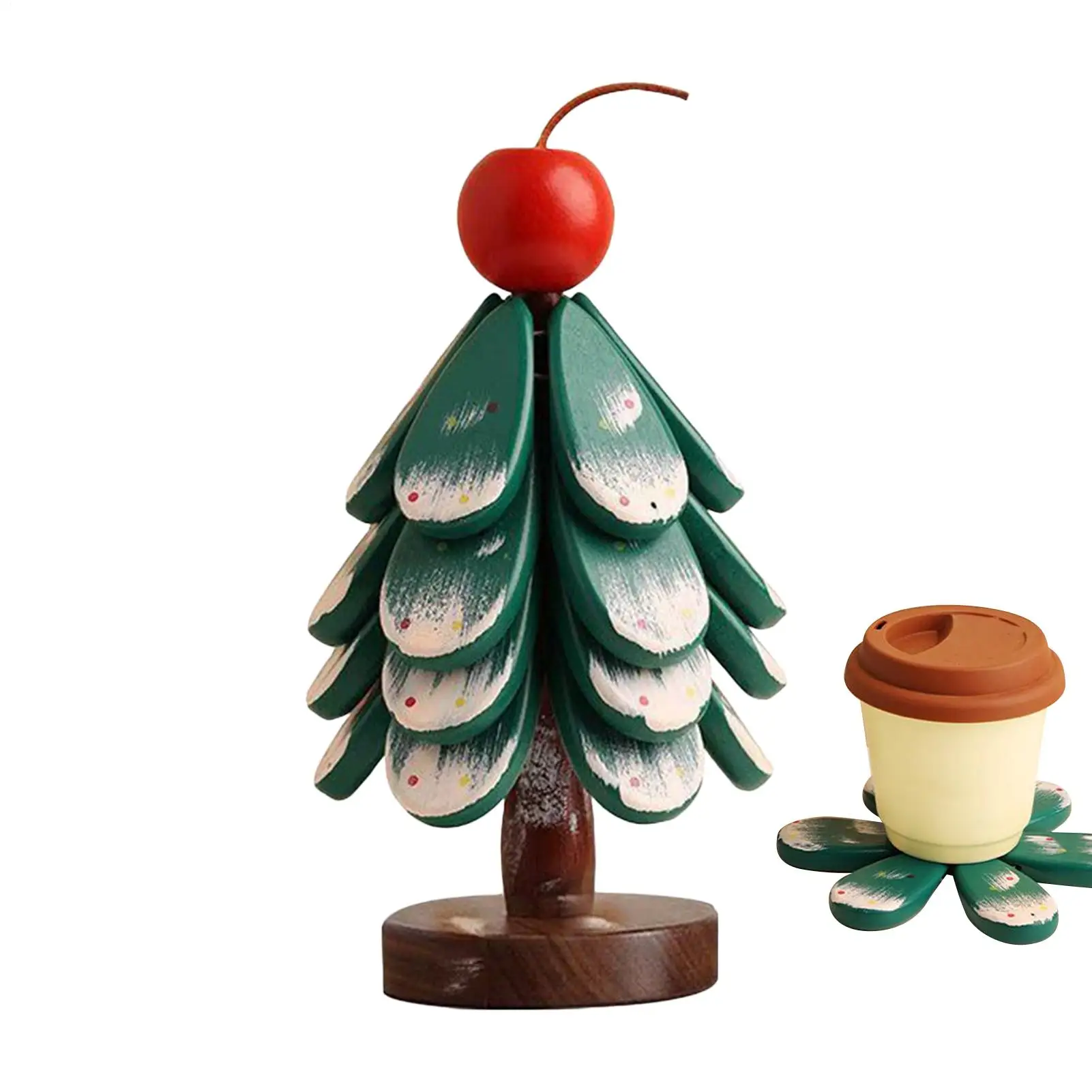 

Деревянные подставки для рождественской елки, горячая посуда, кухонный держатель для напитков, украшение для рождественской вечеринки, тарелки, чашки, кружки, горшки, чайники