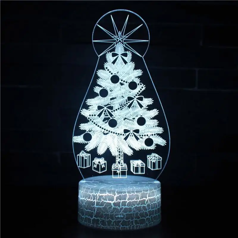 Kinderkamerdecoratie 3D-nachtlampje Afstandsbediening Aanraakschakelaar Verjaardagscadeau 3D-lamp Kerst decoratieve verlichting