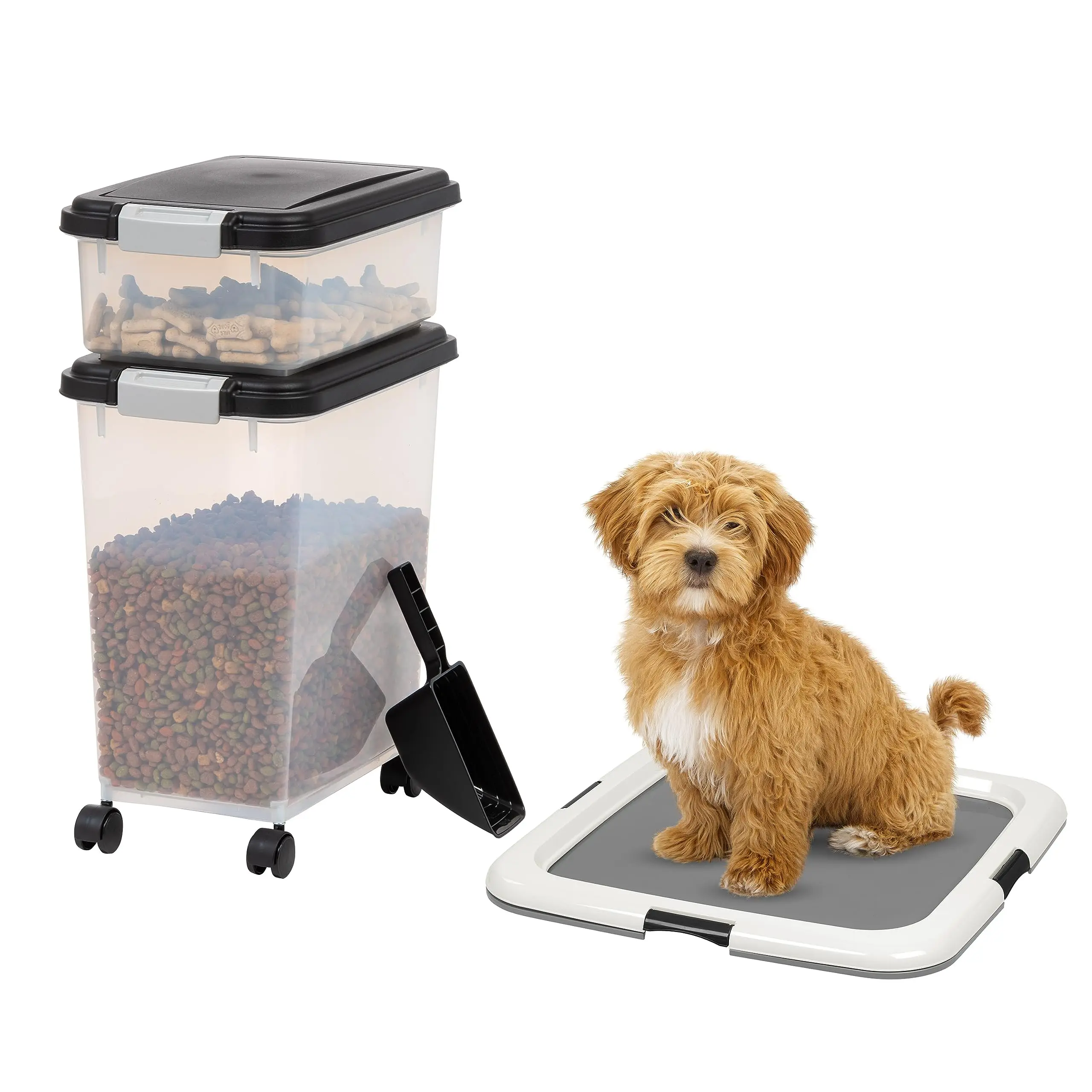 

Large Pet Food Storage Bin Airtight Dogs Cats Food Storage Container Rice Storage Container Dog Treat Container with Scoop