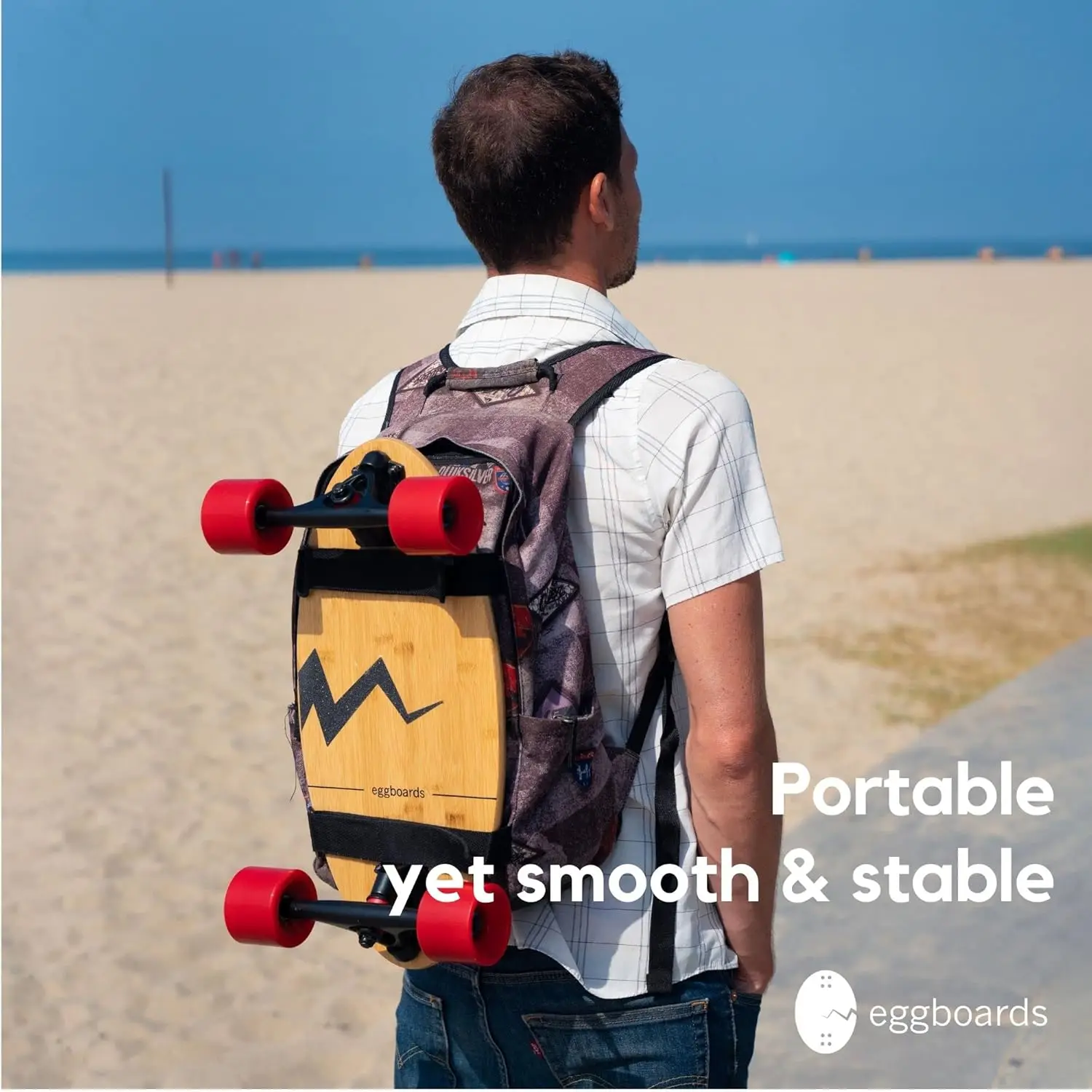 Portable Bamboo Mini Longboard for Adults - Smooth Ride, Easy Carry, Perfect for Beginners & Experienced Riders