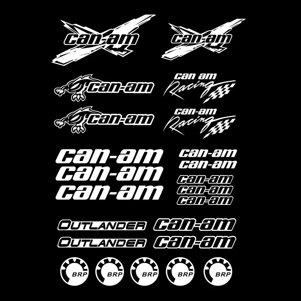 

1SET Racing Style Sticker Set, Waterproof Vinyl Decals for ATV Motorcycle, Sporty Decor