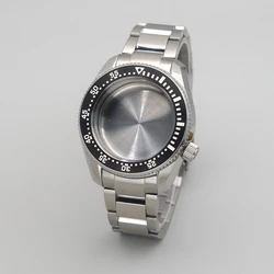 42mm Silver SPB185 SPB187 Watch Cases Steel Bezel Insert With Watch Strap Fits Seiko 7S26 4R36 NH36 NH35 Movements Watch Parts