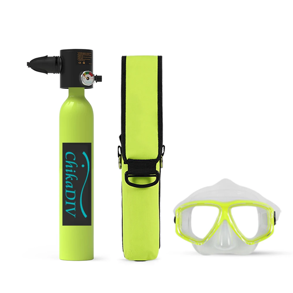 

Chikadiv C300 Mini Scuba Tank Scuba Diving Equipment Diving Cylinder Oxygen Bottle Snorkeling Set Respirator Adapter Buceo