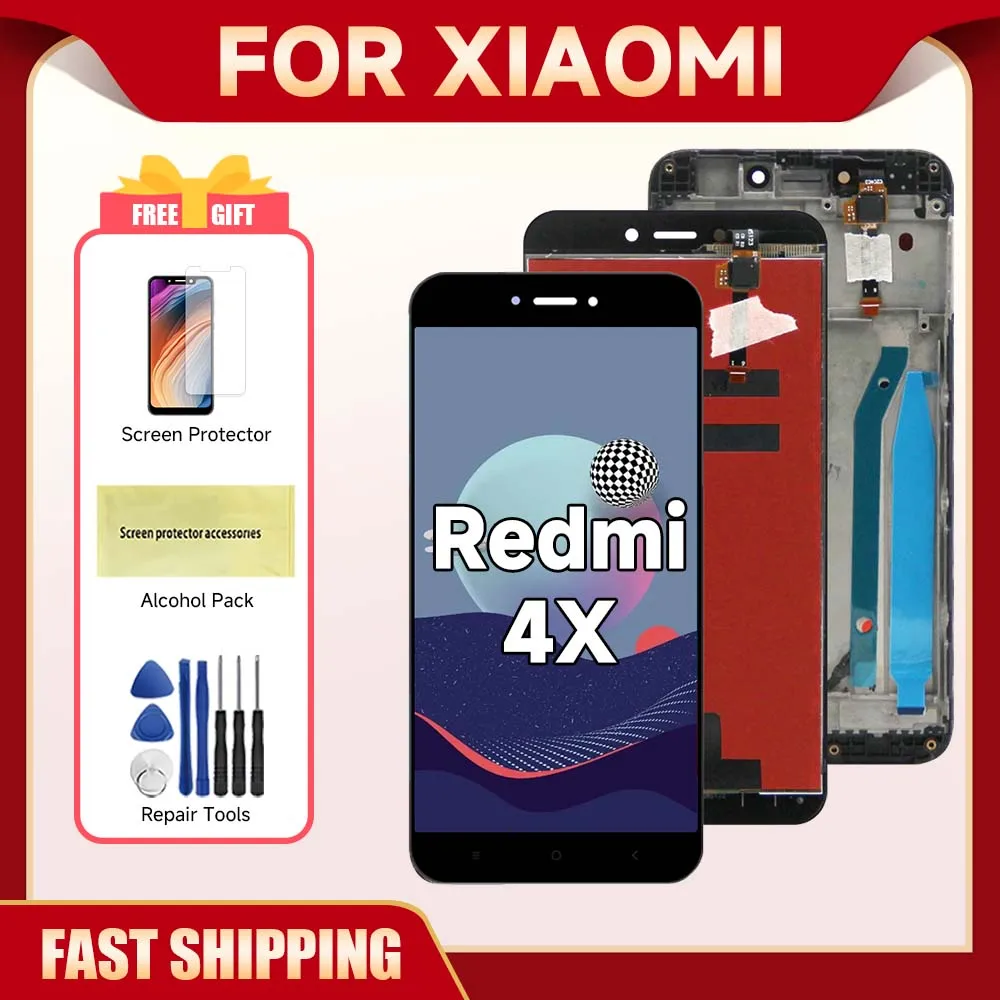 For Xiaomi Redmi 4X 5.0\'\'For Redmi 4 2016060 2016090 MAG138 LCD Display Touch Screen Digitizer Assembly Replacement