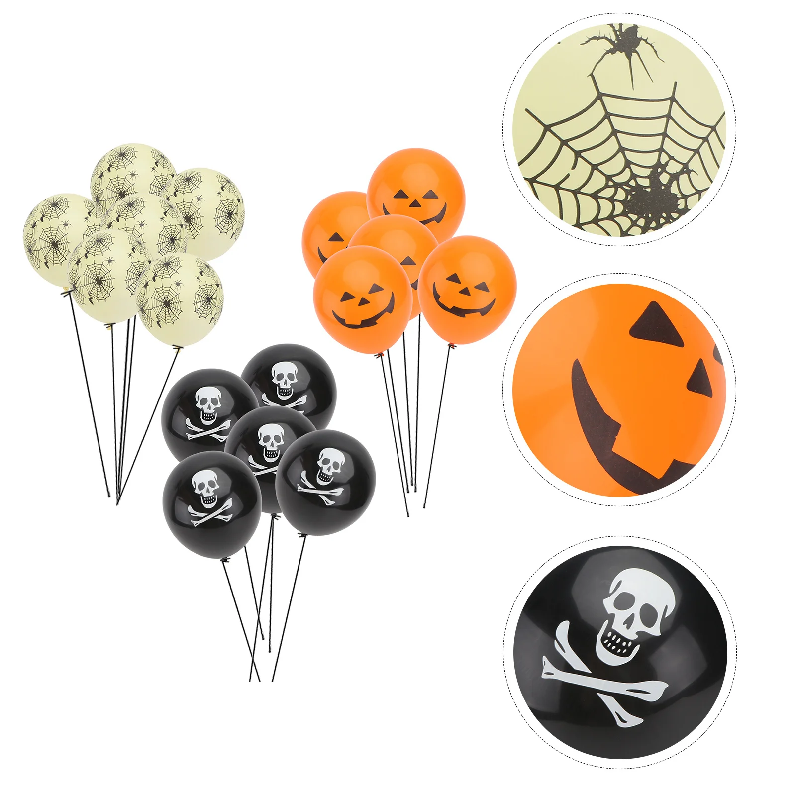 

60 PCS Huge Halloween Balloon Set Party Printed Balloons Wreath Decoration