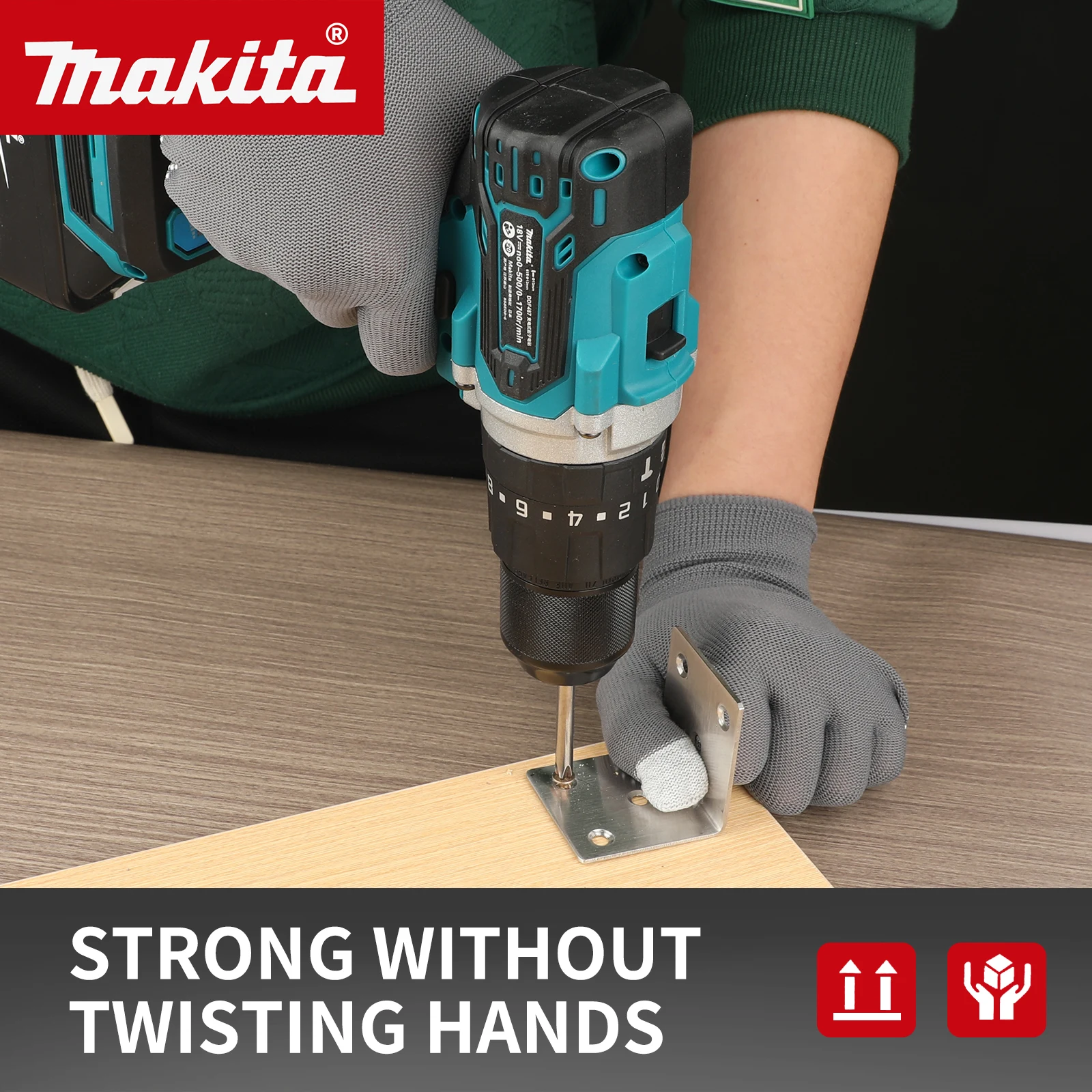 Taladro avellanador inalámbrico DDF487 Makita de 13mm, Motor sin escobillas LXT de 18V, destornillador eléctrico, herramienta eléctrica adecuada para batería de 18V