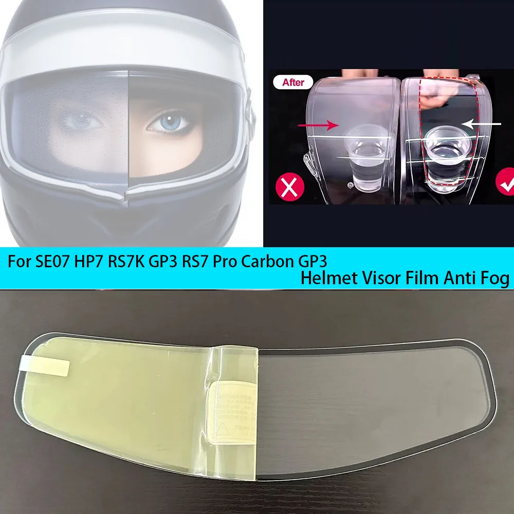 

Helmet Visor Film Anti Fog For BELL SE07 HP7 RS7K GP3 RS7 Pro Carbon GP3 Motorcycle Helmet Antifog Lens Film Accessories