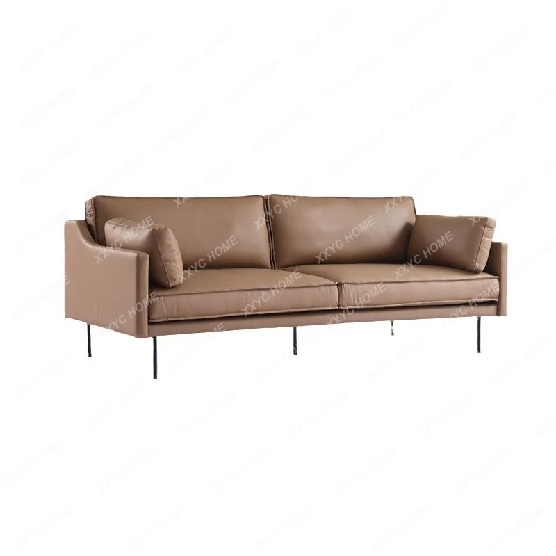 AA light luxury leather sofa first layer cowhide living room three-person  minimalist high-end furniture