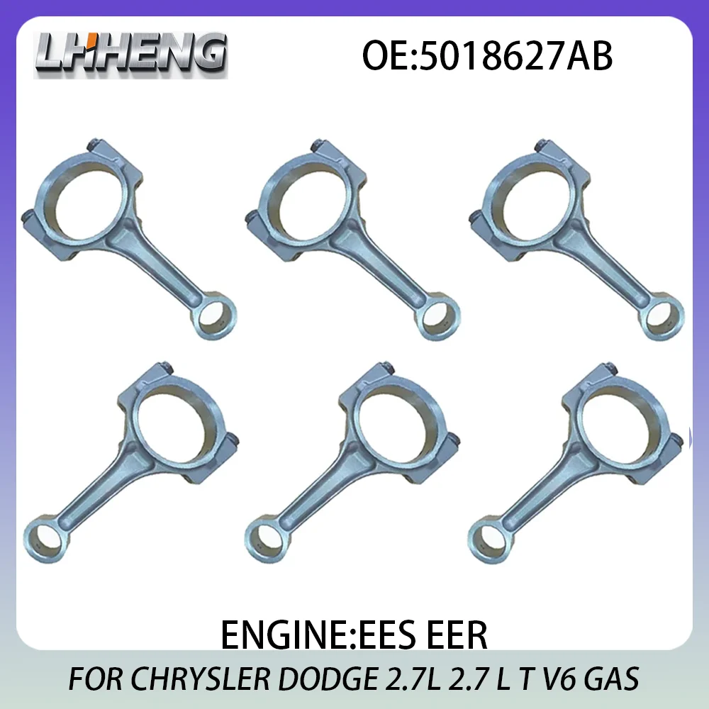 6 uds biela nuevo juego 2.7L 2.7 L T V6 GAS para CHRYSLER 300C CONCORDE DODGE AVENGER CHAREPID EES EER 97-12 5018627AB