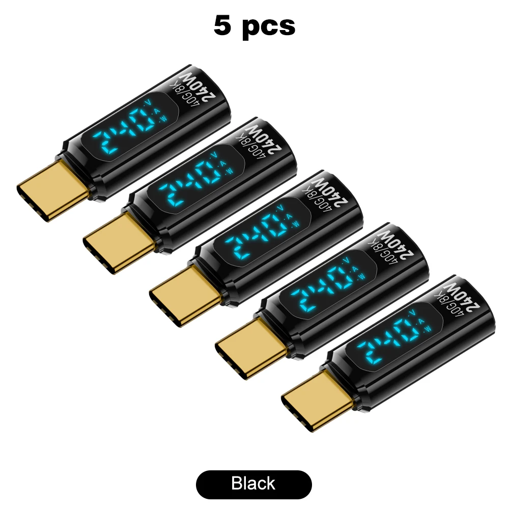 UGOURD 40Gbps USB4 Typ-C Adapter Digitales Display USB 4 80Gbps Thunderbolt 4/5/3 Kabelverbinder USB-C zu USB-C OTG PD 240W 8K