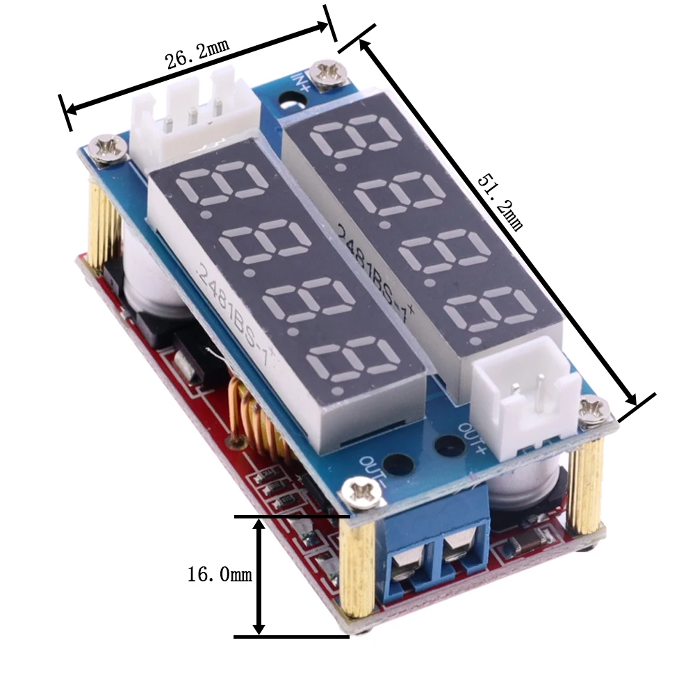 2 in 1 XL4015 5A 75W Adjustable Power CC/CV Step-Down Charge Module LED Driver Voltmeter Ammeter Constant Current Voltage