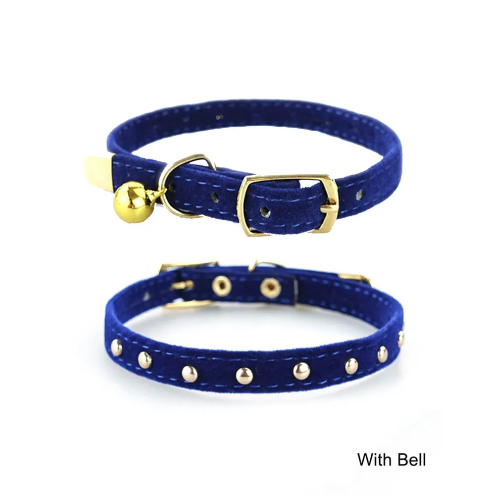 Cat Collar With Bell Safety Cat Collars Adjustable Puppy Dog Collar For Small Dog Kittens Solid Pet Collar Products Cat Necklace