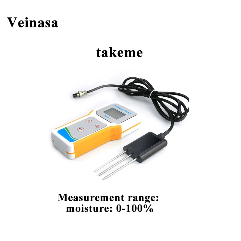 2026 Veinasa Takeme10ec 2 1 Sensor Digital Portable Soil Meter Analyzer Agricultural Soil Moisture 0-100% RH Temperature High