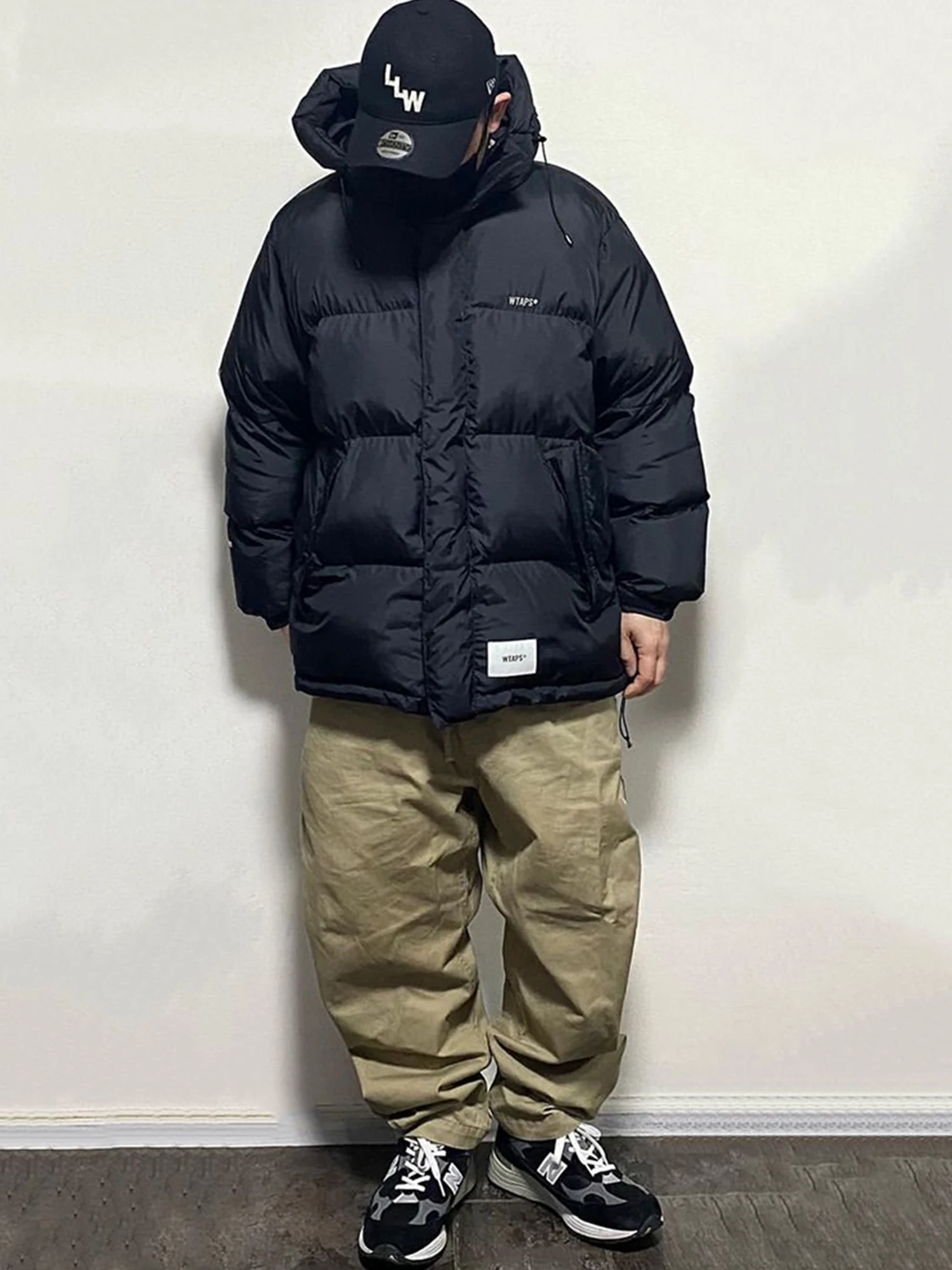 

WTAPS Winter down Jaet Outdoor Windproof Waterproof Hooded Thi Warm Coat Youth Faion Polyester Fiber Zipper Closure