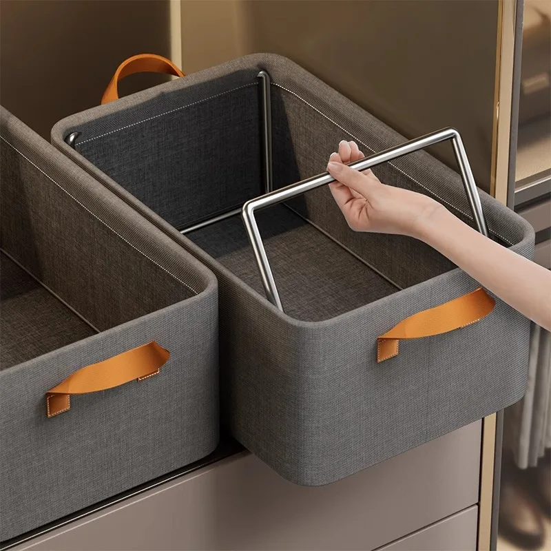 Cationic Clothing Storage Box Folding Cabinets Drawers Storage Box Household Sweater Pants Organizer Box for Wardrobe Storage