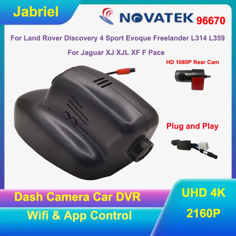 

4K UHD 2160P Dash Cam For Land Rover Discovery 4 Sport Evoque Freelander L314 L359 For Jaguar XJ XJL XF F Pace Video Recorder