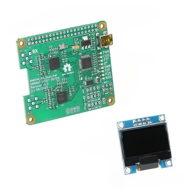 لوحة نقطة اتصال مزدوجة MMDVM مع شاشة OLED تدعم وحدة التتابع الصغيرة DMR P25 D Star تدعم UHF VHF لـ Raspberry Pi