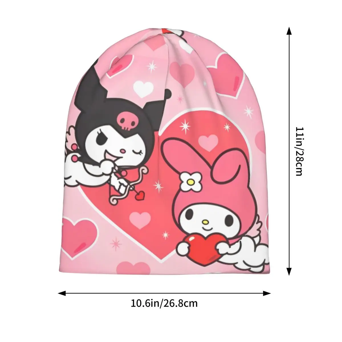 愛らしいクロミとマイメロディのボンネットハット、秋冬のストリートスカルキャップ、ビーニー帽、サンリオ、男女兼用、春の多機能キャップ