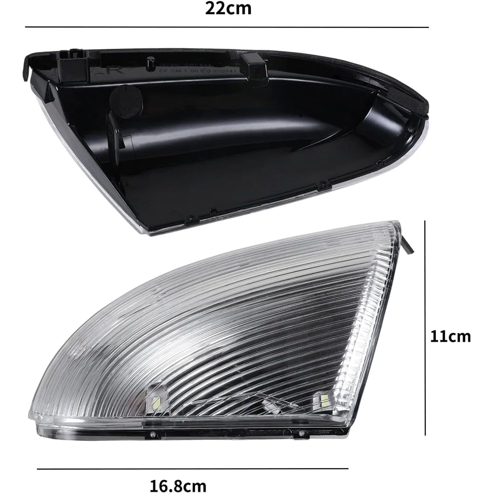 

3-контактный указатель поворота бокового зеркала подходит для Dodge Ram 1500 2014-2018 — запасная часть 68064949AA 68064948AA