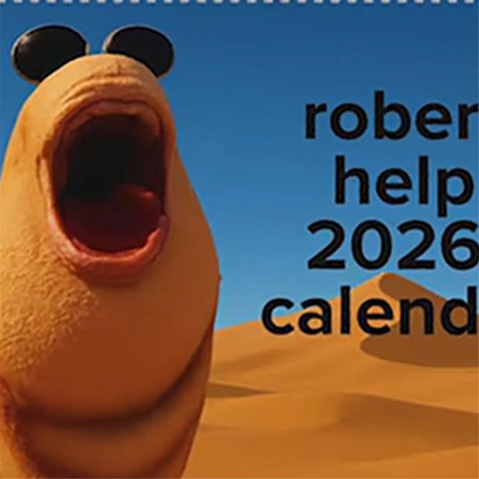 マルクス・ザ・ワーム 2026 面白いミーム風カレンダー 面白い壁掛けカレンダー 学校 オフィス スケジュール用