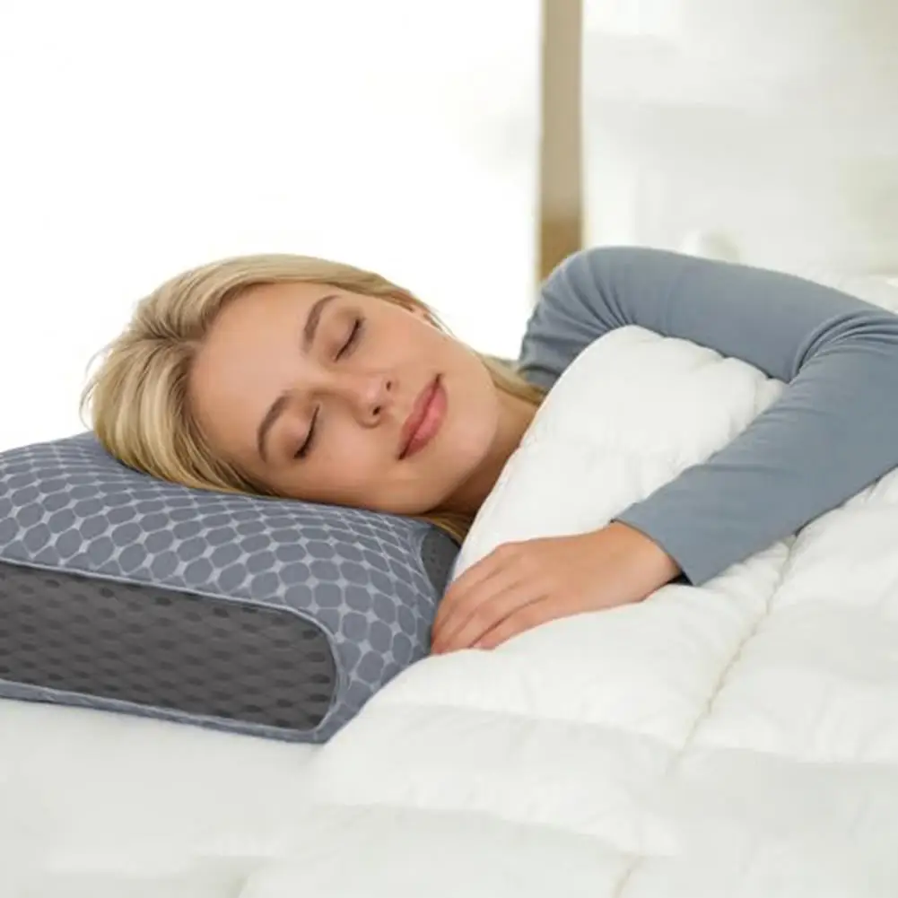 

Cooling Pillow Breathable Soft Help Sleep Protect The Neck Cervical Orthopedic Supportive Sleeping Pillow