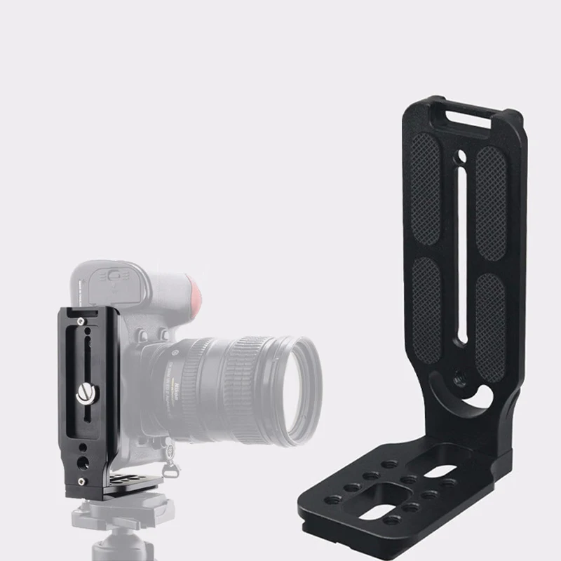 

Universal Camera L Bracket Quick Release L Plate 1/4 Inch Screw Swiss Vertical Video Compatible for Nikon Canon Sony Fuji