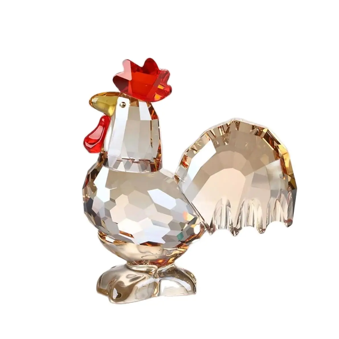 

Crystal Rooster Paperweight Glass Animal Collectible Cute Figurine Miniatures Ornament Gifts Home Table Centerpiece Decoration