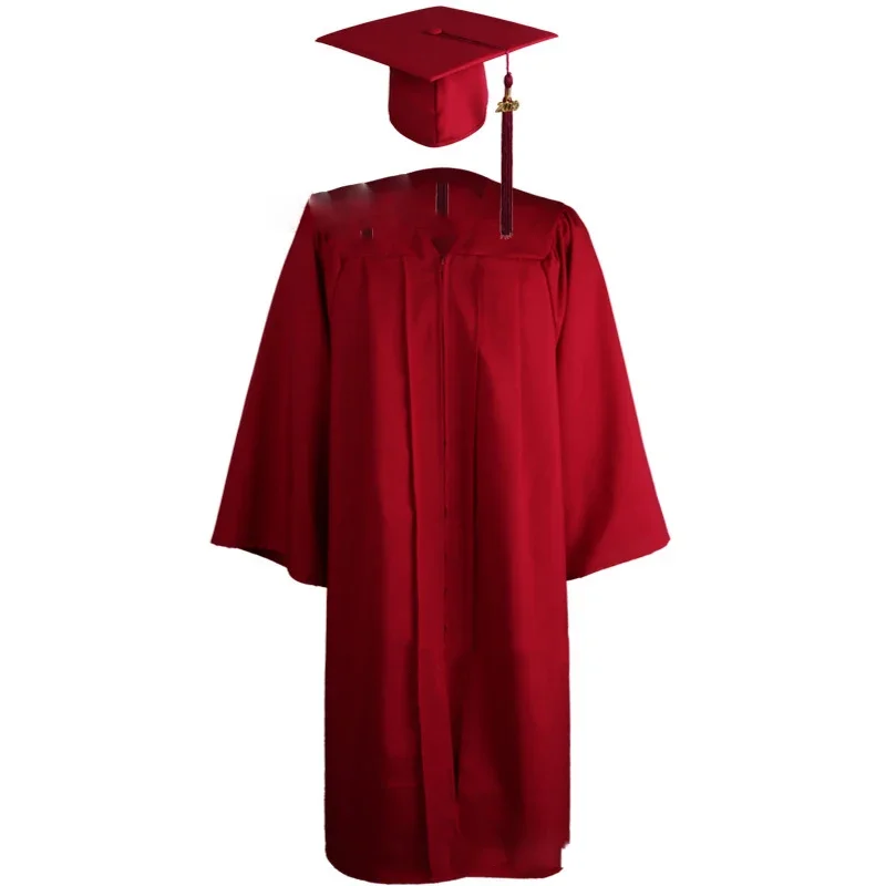 2024 Unisex Adult Graduation Gown coro Robes Cap set di abbigliamento per le scuole superiori e le uniformi degli studenti del Collage di laurea