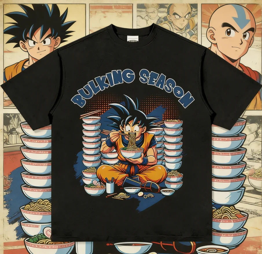 

Футболка Dragon Ball 2026 Summer из 100% хлопка с принтом Сон Гоку, повседневная свободная спортивная футболка для фитнеса, винтажная футболка в стиле Харадзюку, нейтральная футболка, топ.