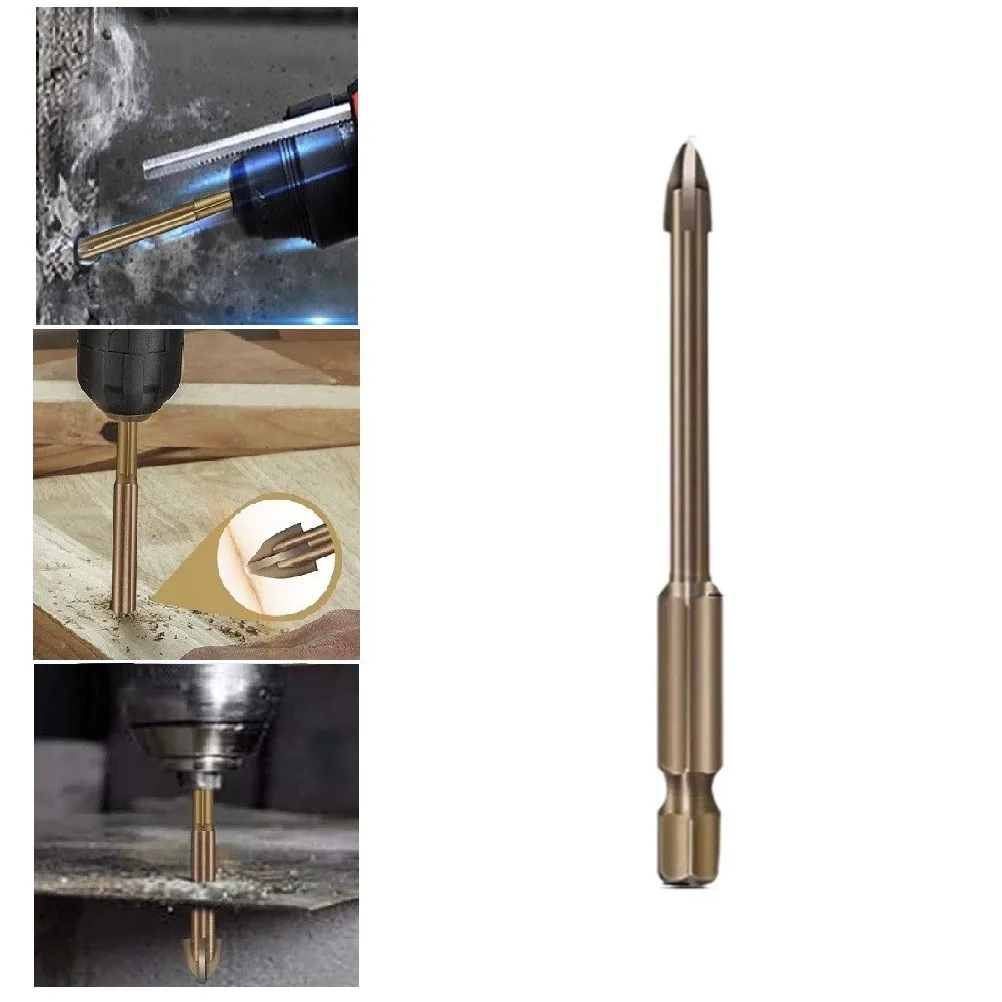 1 Pcs Triangle Drill Hole Opener Tile Bits 3-12mm Cross Hex Drilling Tool Efficient Triangle Drill High Quality
