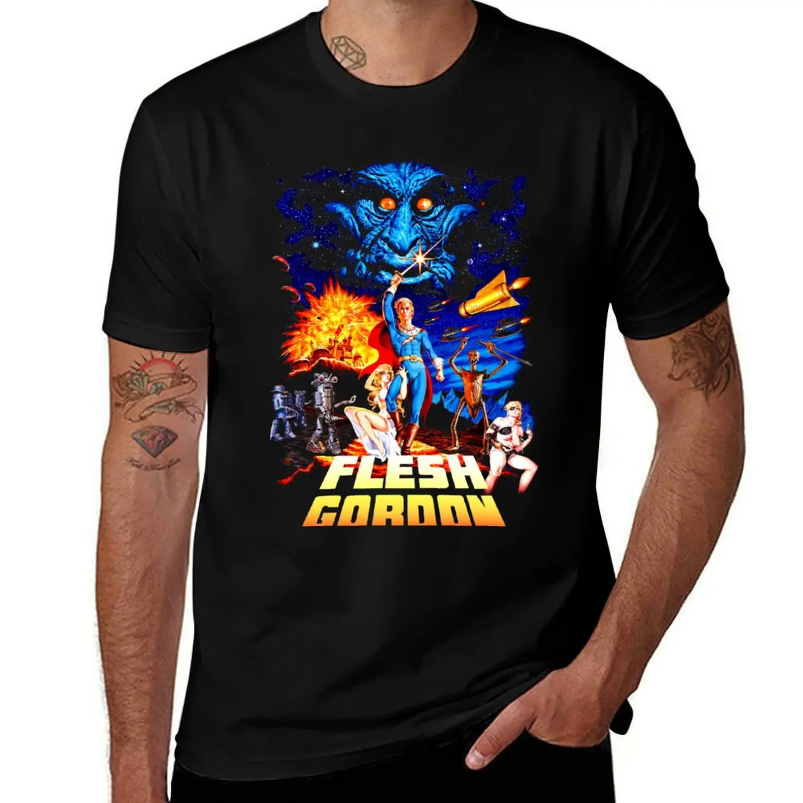 

FLESH GORDON T-Shirt anime tshirt tees graphic t shirt vintage vintage t shirts t shirts for men pack