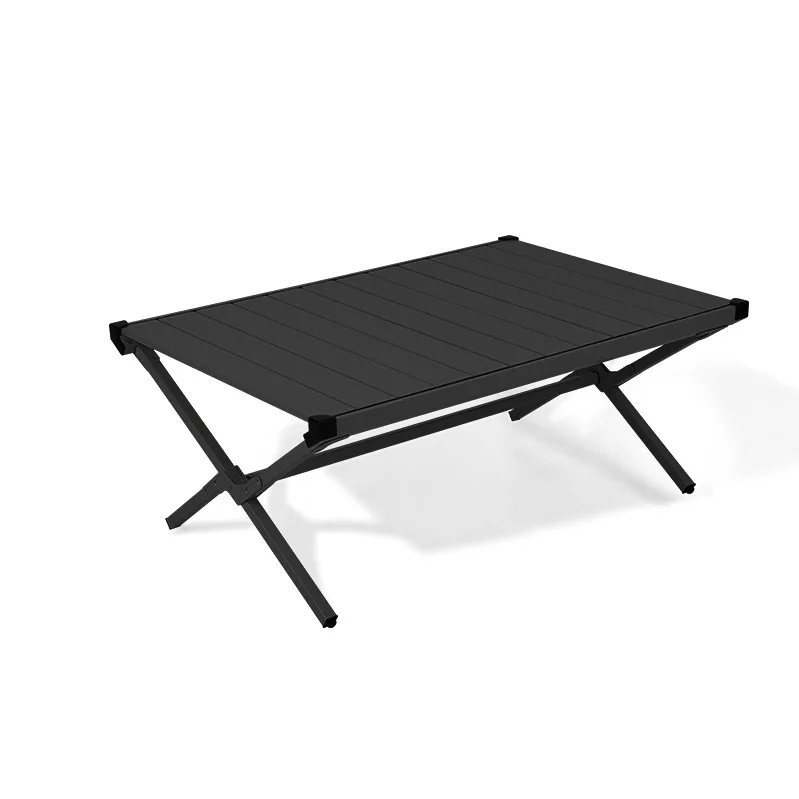

Portable Double-sided Aluminum Alloy Egg Roll Table For Outdoor Camping, Picnic Table, Street Folding Table