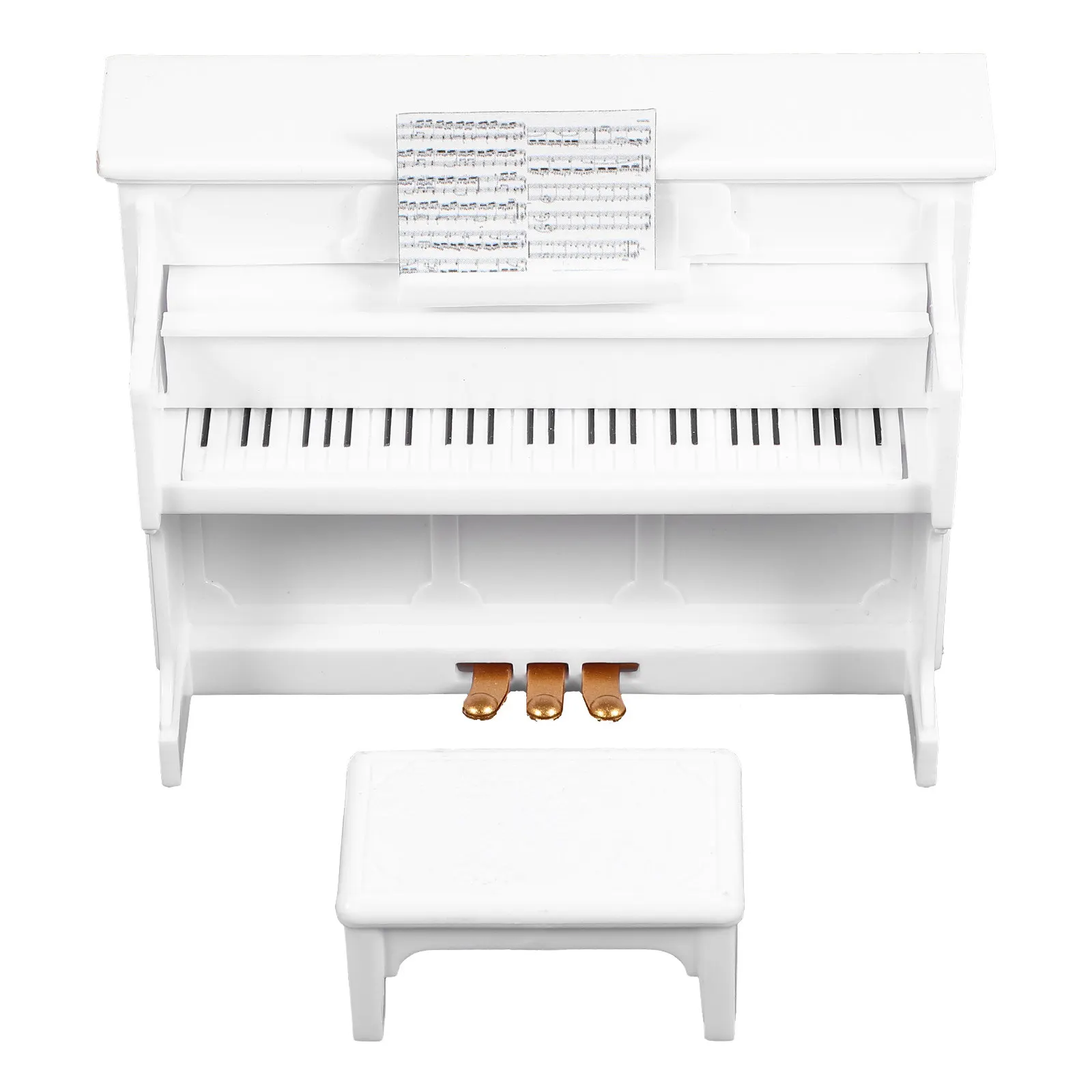 

Набор миниатюрного пианино со стульчиком для декора миниатюрного дома, безопасный, легкий, износостойкий материал, креативный DIY-набор для создания микроландшафта