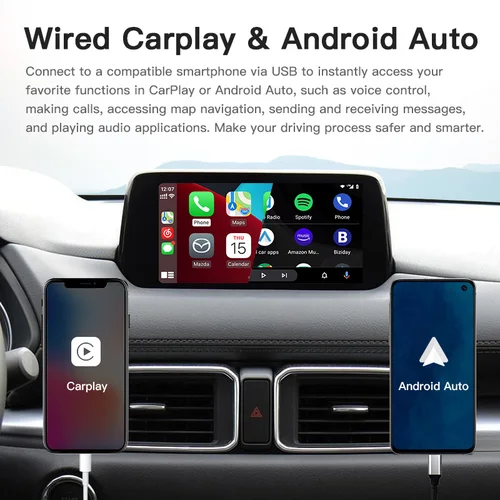 Imagen 2 del producto CARABC CarPlay Android Auto adaptador USB OEM para Mazda Carplay hub 3 6 2 CX3 CX5 CX9 CX8 MX5 miata TK78669U0C kit de adaptación