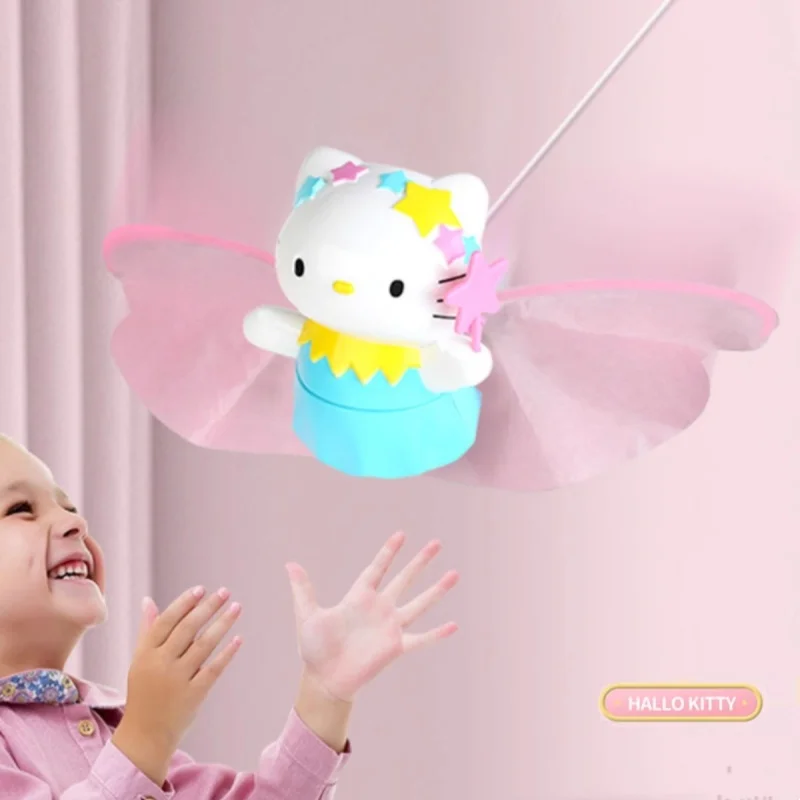 

New Sanrio Character Peripherals Hellokitty Children's Toys Flying Cartoon Cat Model Toy With Wings Birthday Gift