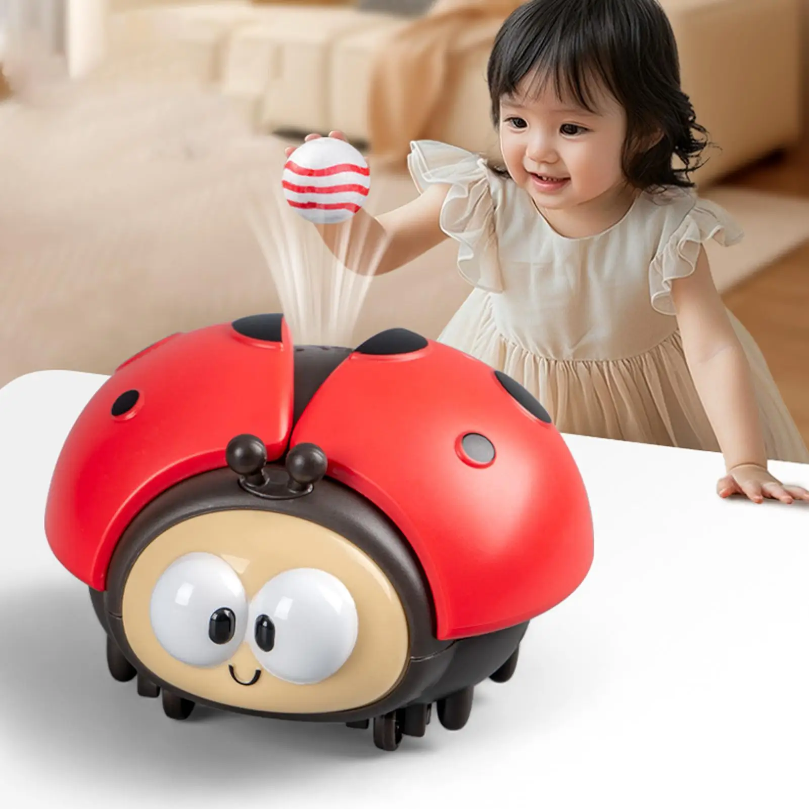 Kids Animal Novelty Toy Focus Training Interactive Educational Toy Funny Ladybird Levitation Ball Animal Blowing Ball Machine