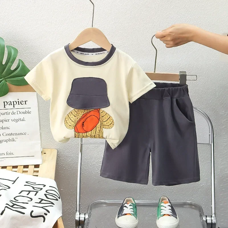 

New Summer Baby Clothes Suit Children Boys T-Shirt Shorts 2Pcs/Set Toddler Clothing Infant Casual Sports Costume Kids Tracksuits
