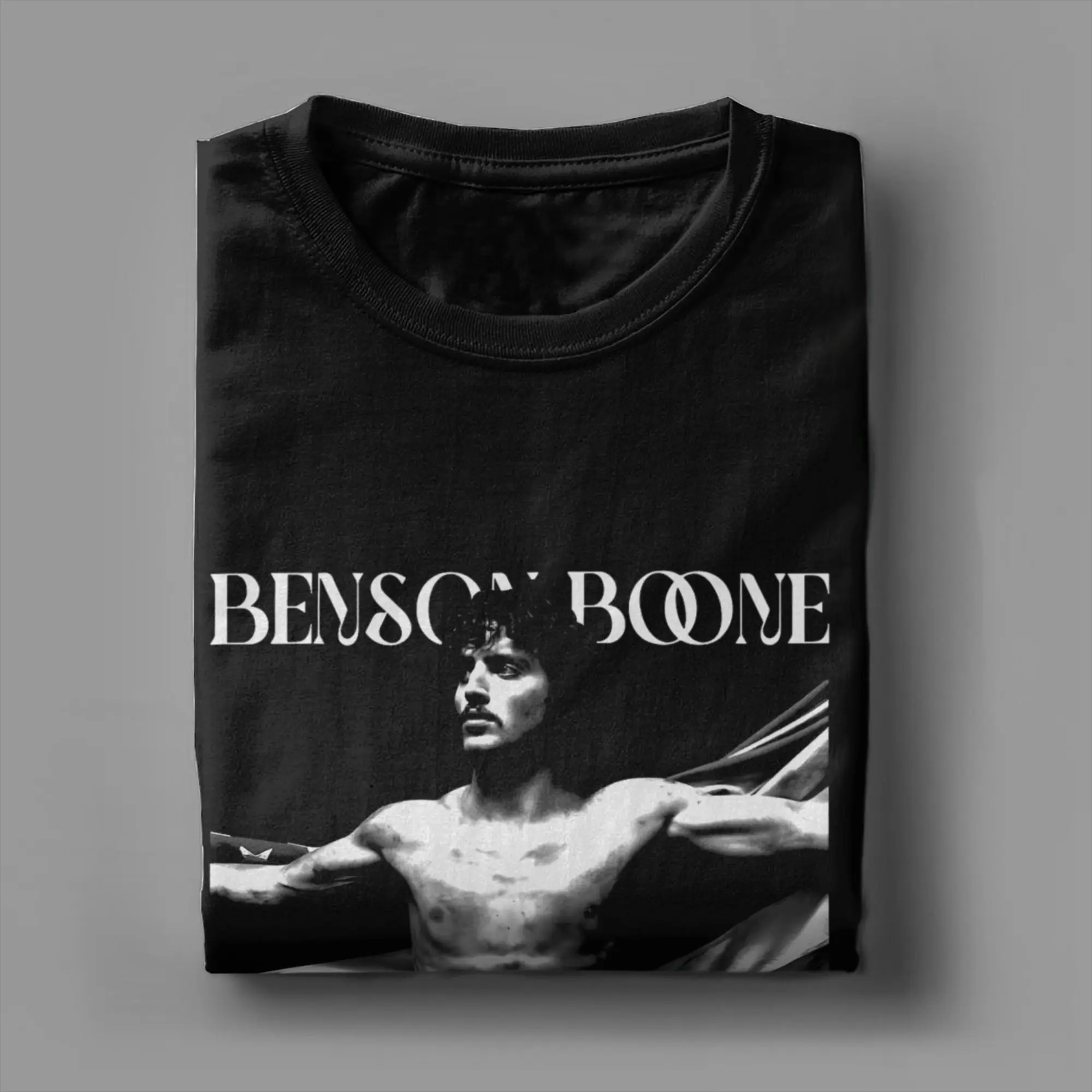 تي شيرت رجالي Benson Boone Black Style Vintage Tour 2025 كريزي كوتون تي شيرت قصير الأكمام تي شيرت ملابس برقبة مستديرة