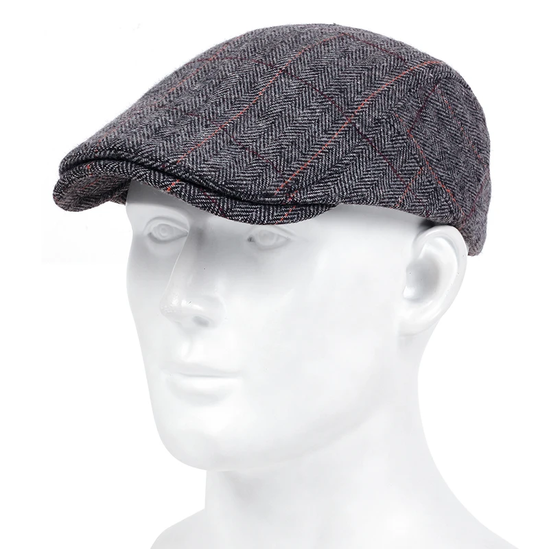 Classic Plaid Stripe Newsboy Cap for Men Women Autumn winter Flat Ivy Vintage Gatsbay Hat Irish Outdoor Cabbie Beret painter Hat